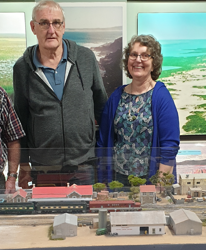 Trevor and Vivien Gibbs visit to write story for Railway Modeller Australia.