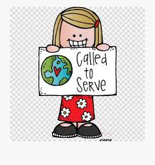 cartooon girl with a calling to serve
