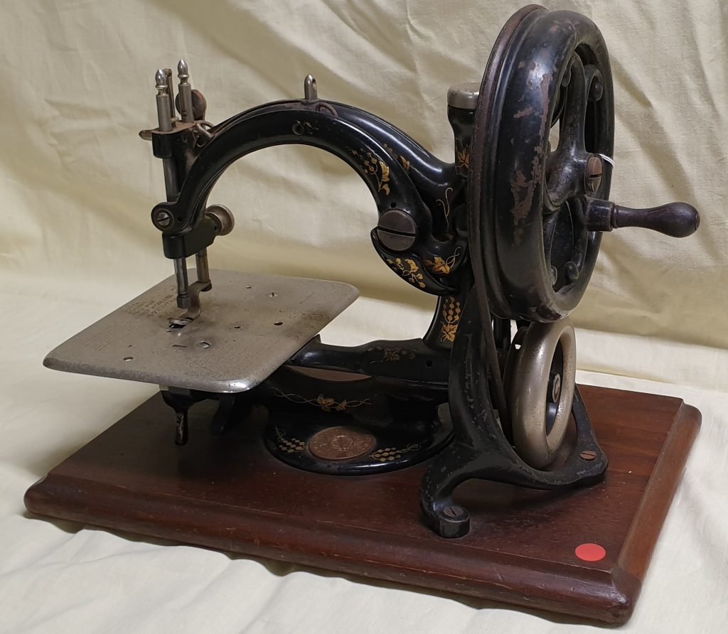 Old hand-operated sewing machine